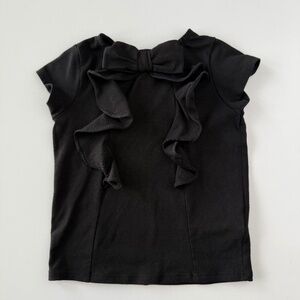 Kate Spade Toddlers Ruffle Black Top size 2Y Made in Peru